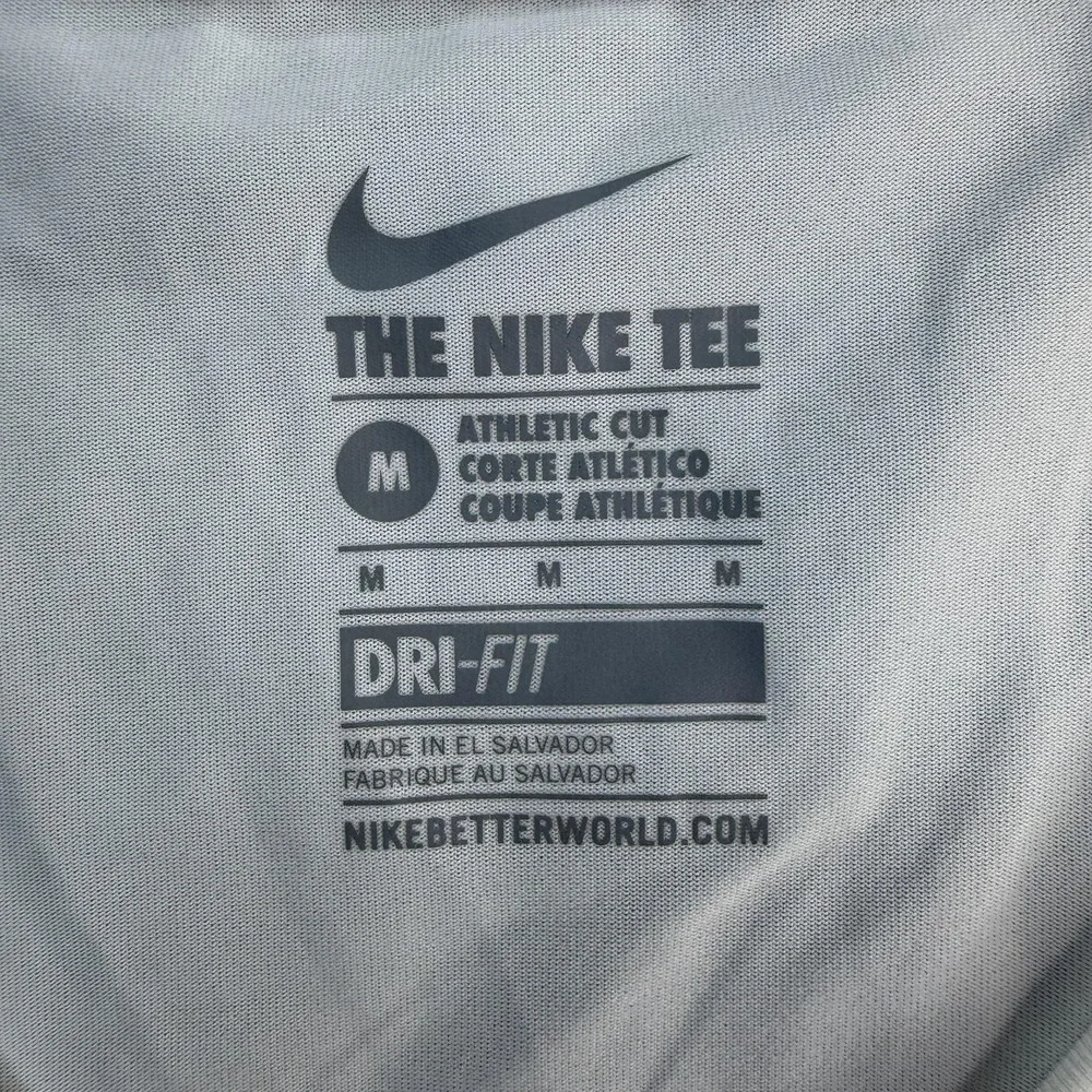 Nike Shirt Womens Medium White Dri-FIT V-Neck Short Sleeve Training Workout Top